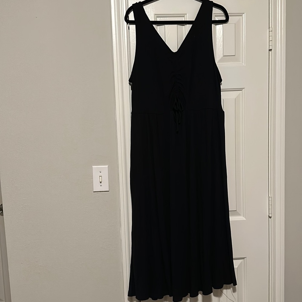 Ava & Viv 2X black rib knit dress